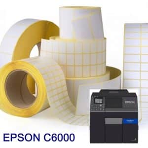 Rouleau d’étiquettes papier brillant – C6000