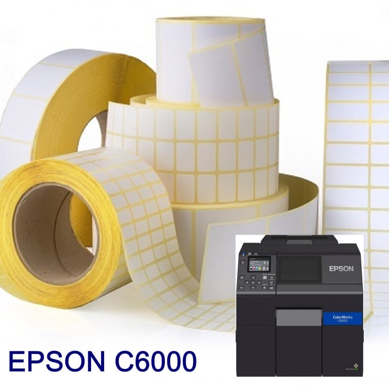 Rouleau d’étiquettes papier brillant – C6000