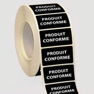 Étiquettes adhésives papier recyclé – Noir