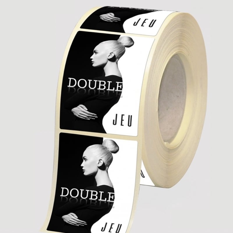 Étiquettes écologiques autocollantes papier canne fibre – Noir