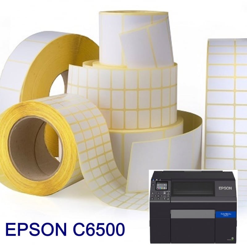 Rouleau d’étiquettes papier brillant – C6500