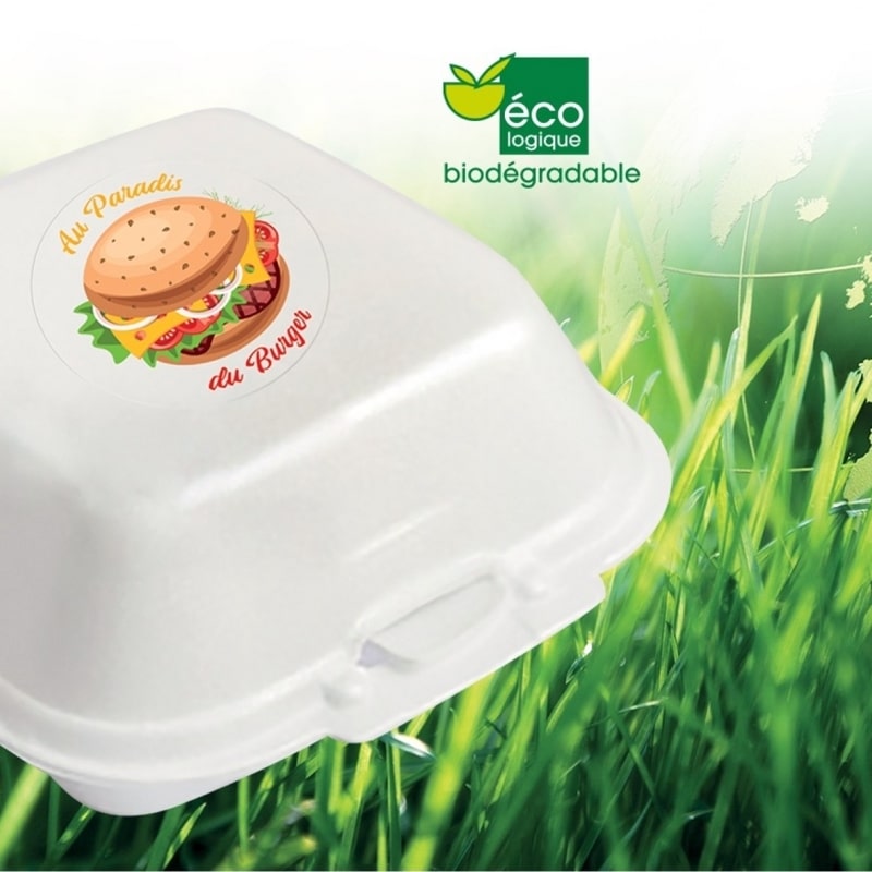 Étiquettes écologiques biodégradables autocollantes – Synthétique Transparent