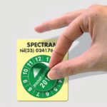 Étiquettes pastilles calendrier - Etiquette de sécurité DESTRUCT