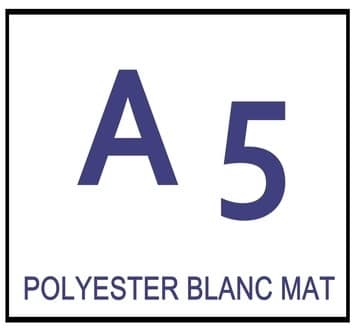 Étiquettes adhésives en planches A5 Polyester ultra adhésives