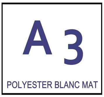 Étiquettes adhésives en planches A3 Polyester ultra adhésif