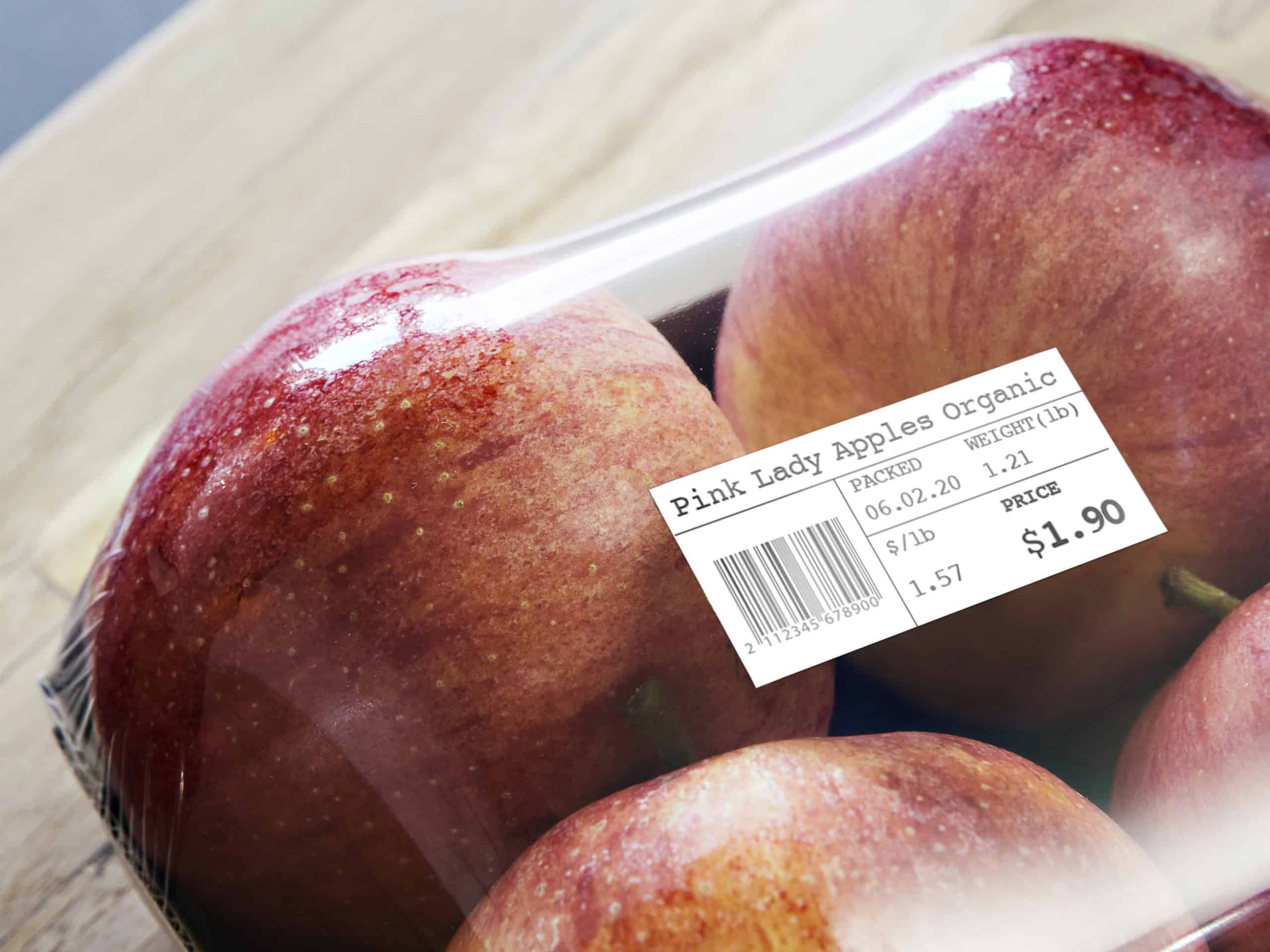 une étiquette linerless