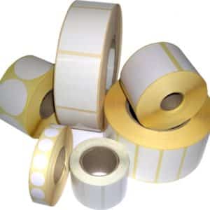 Étiquettes autocollantes vierges en rouleau 40 x 27 mm