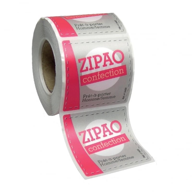 Étiquettes autocollantes temporaires pour matière textile