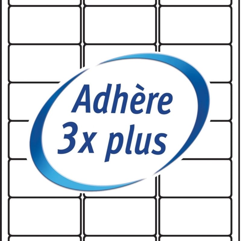 Étiquettes ultra adhésives en planches A4