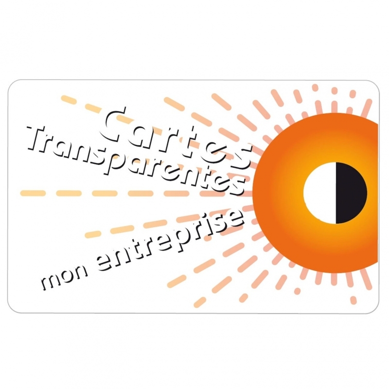 Cartes transparentes en polyester