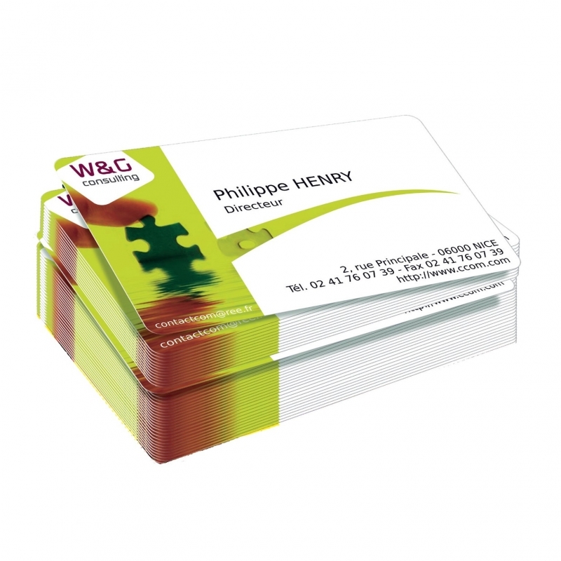 Cartes de visite en PVC