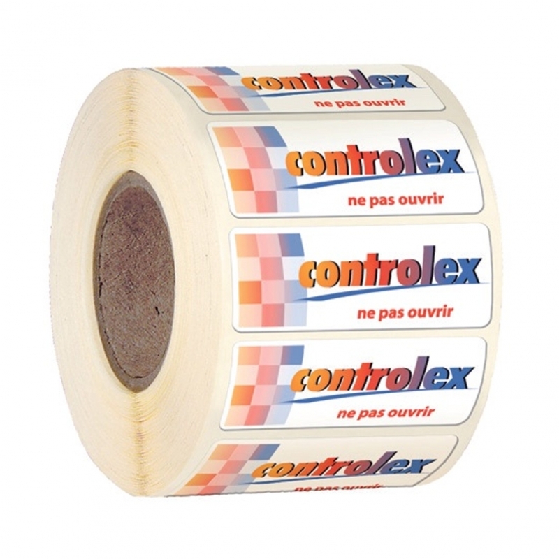 Étiquettes de sécurité DESTRUCT autocollantes en rouleau